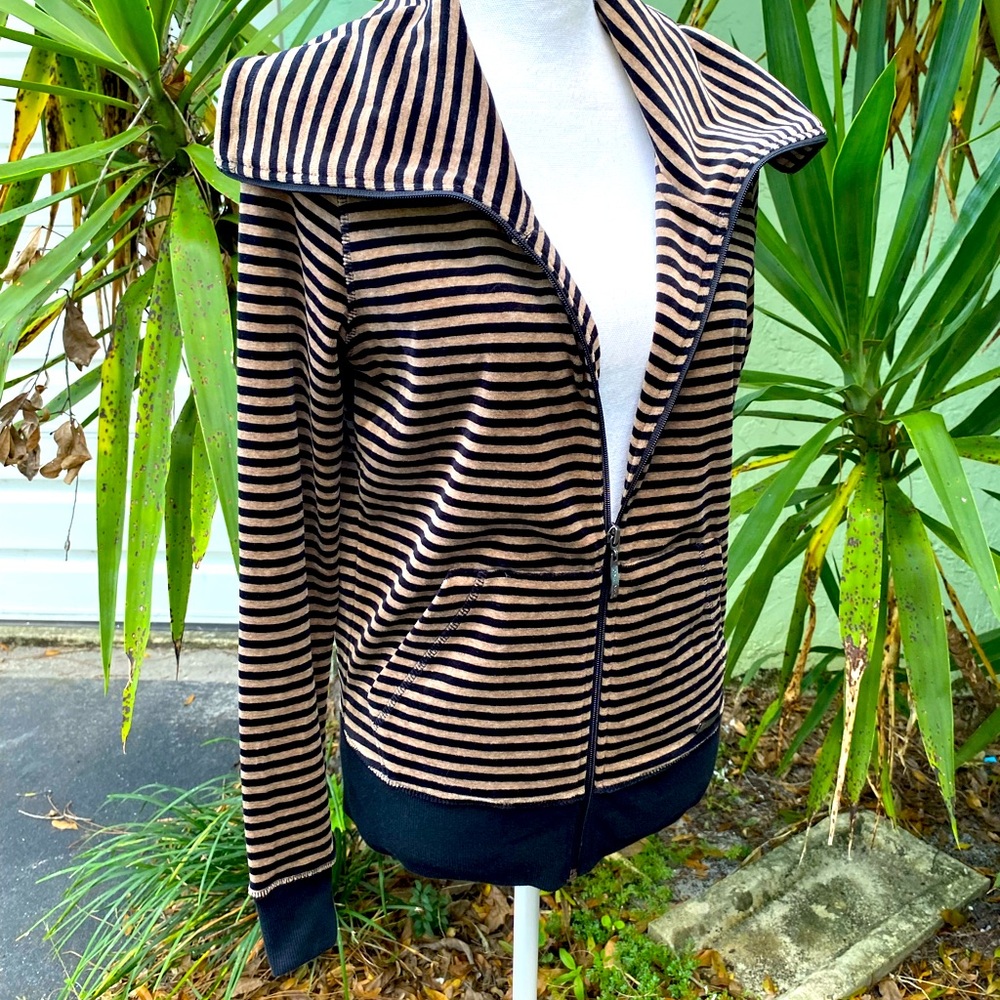 Velour Zip Up Track Suit Jacket